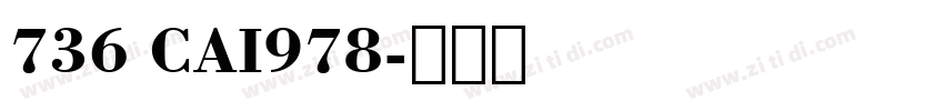 736 CAI978字体转换